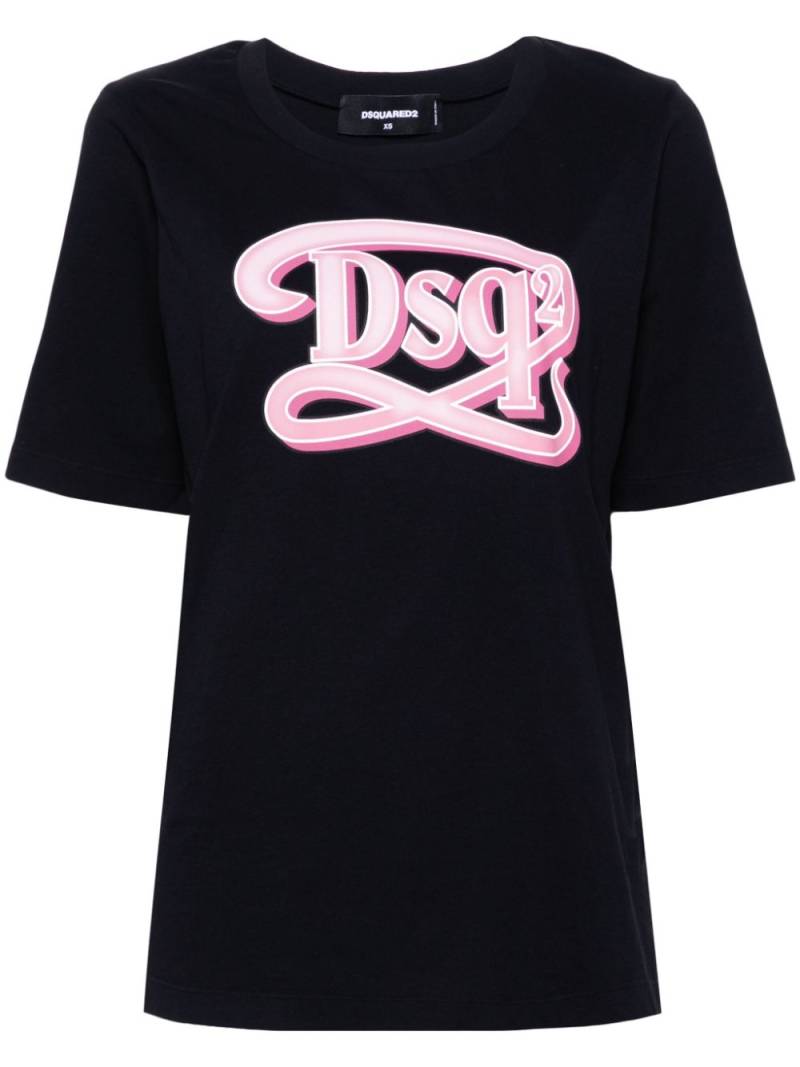 DSQUARED2 logo-print cotton T-shirt - Black von DSQUARED2