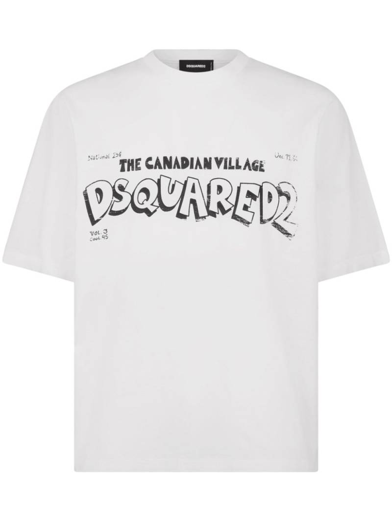 DSQUARED2 logo-print cotton T-shirt - White von DSQUARED2