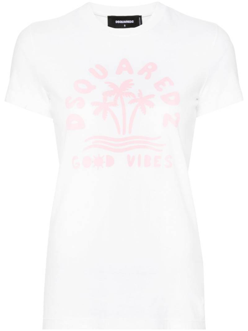 DSQUARED2 logo-print cotton T-shirt - White von DSQUARED2