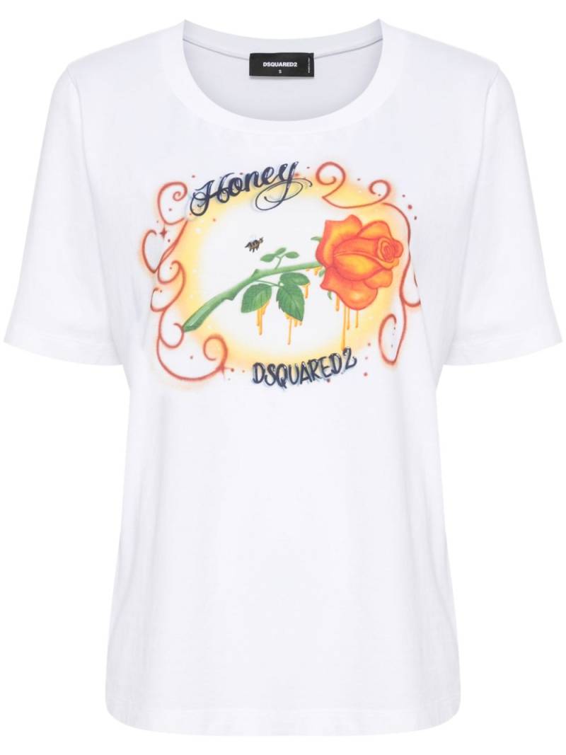 DSQUARED2 logo-print cotton T-shirt - White von DSQUARED2