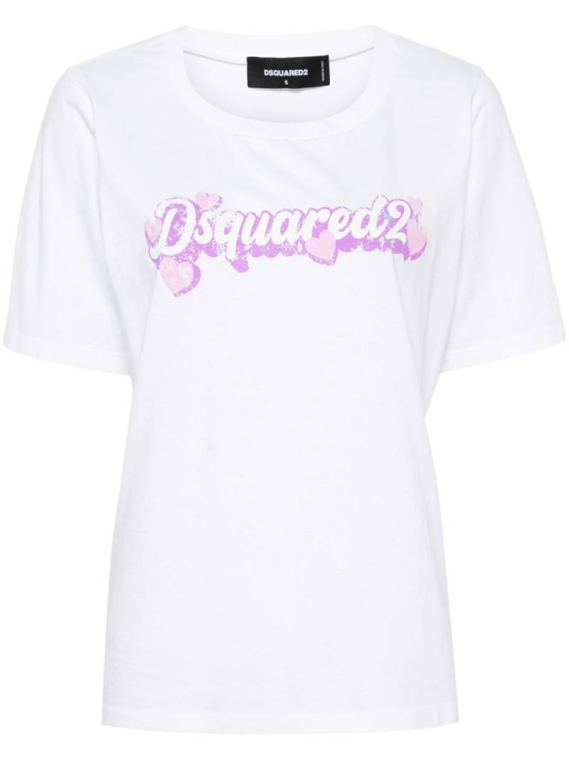 DSQUARED2 logo-print cotton T-shirt - White von DSQUARED2