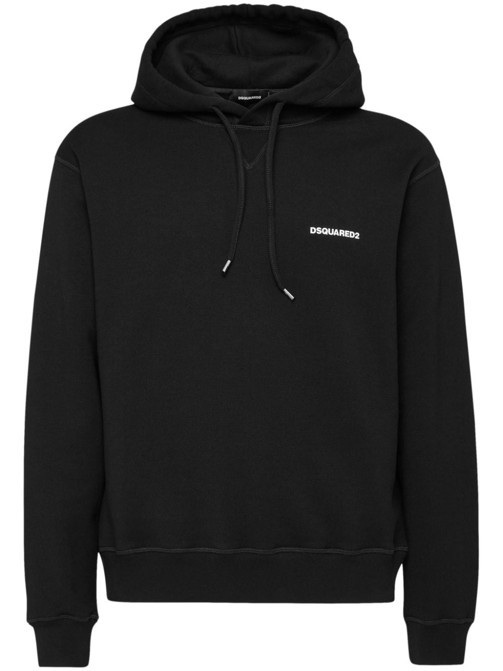 DSQUARED2 logo-print cotton hoodie - Black von DSQUARED2
