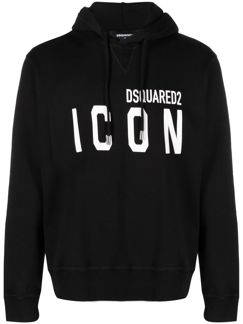 DSQUARED2 logo-print cotton hoodie - Black von DSQUARED2