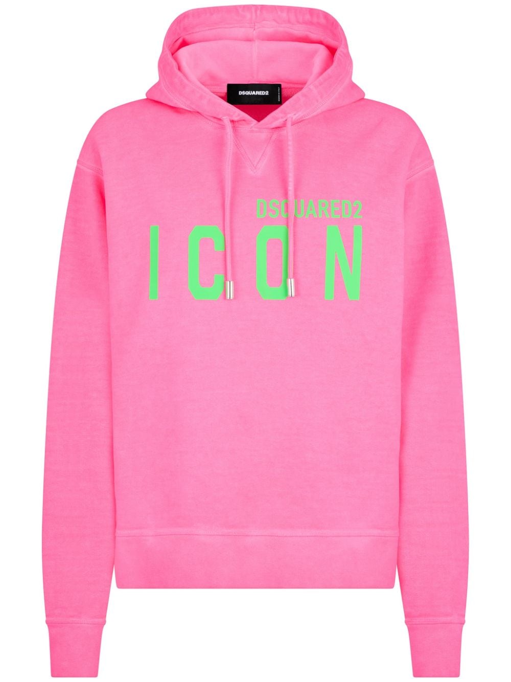 DSQUARED2 logo-print cotton hoodie - Pink von DSQUARED2