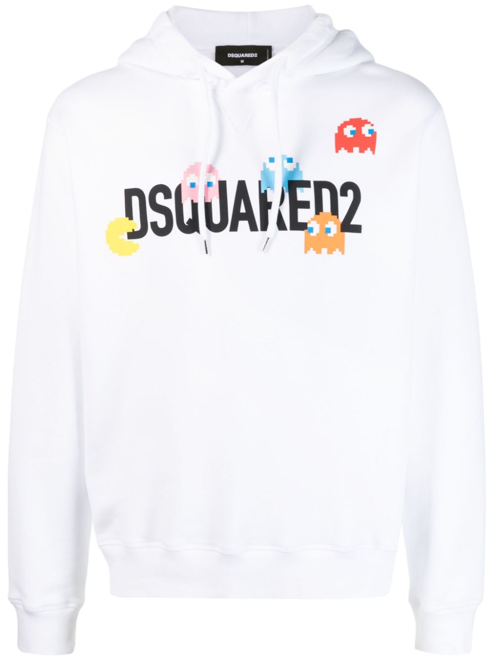 DSQUARED2 logo-print cotton hoodie - White von DSQUARED2