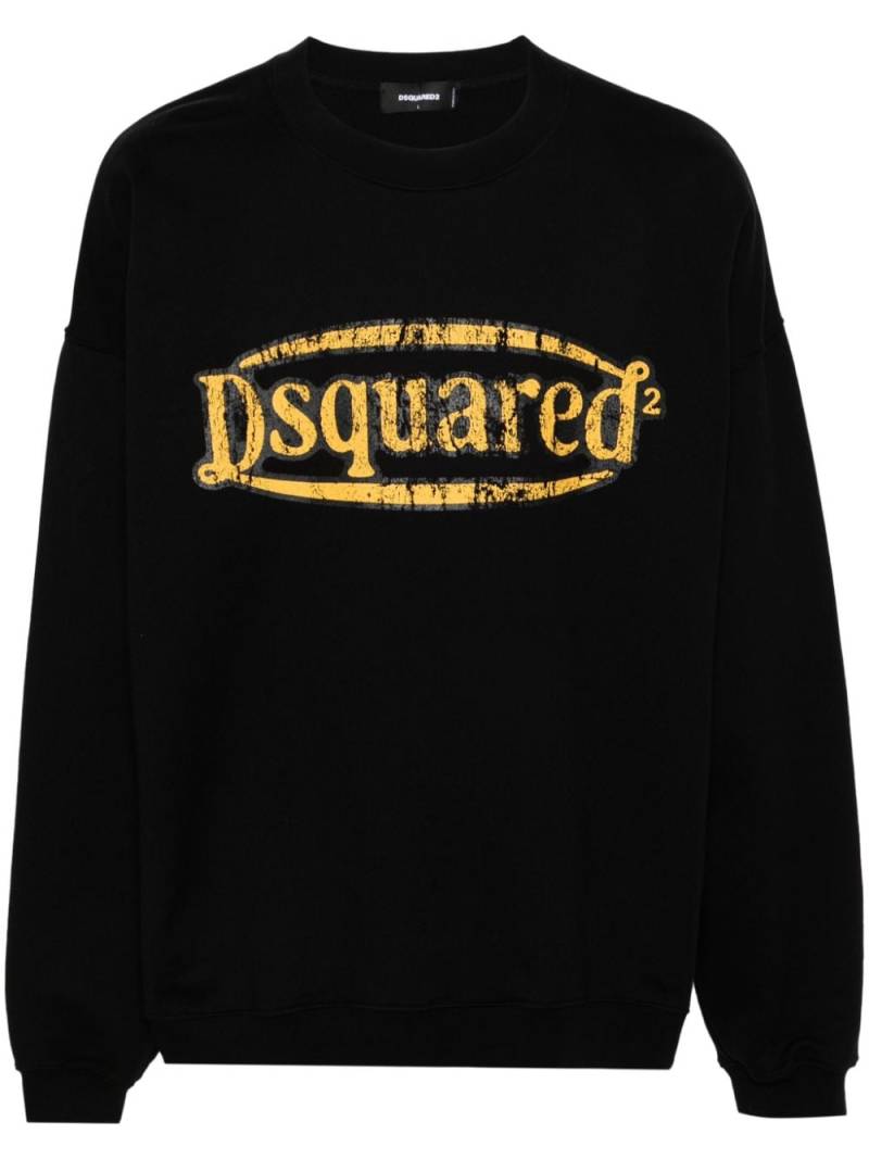 DSQUARED2 logo-print cotton sweatshirt - Black von DSQUARED2