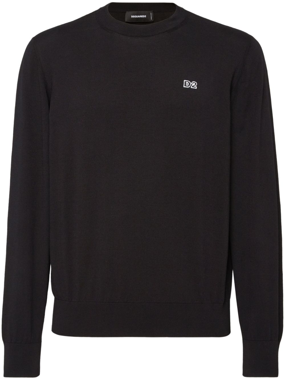 DSQUARED2 logo-print cotton sweatshirt - Black von DSQUARED2