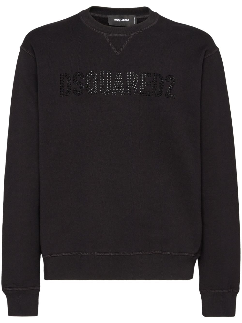 DSQUARED2 logo-print cotton sweatshirt - Black von DSQUARED2