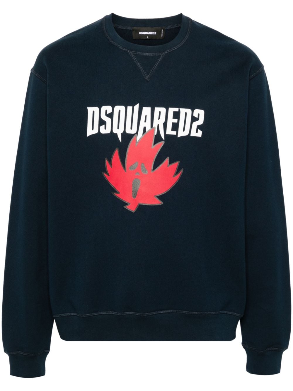 DSQUARED2 logo-print cotton sweatshirt - Blue von DSQUARED2