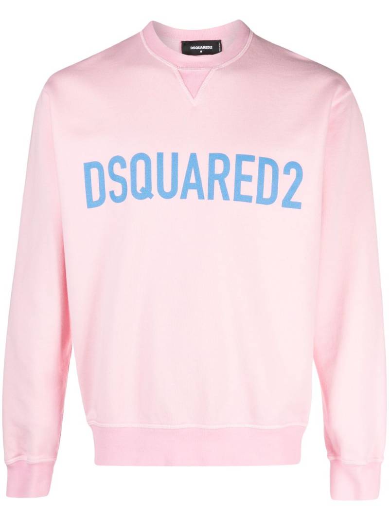 DSQUARED2 logo-print cotton sweatshirt - Pink von DSQUARED2