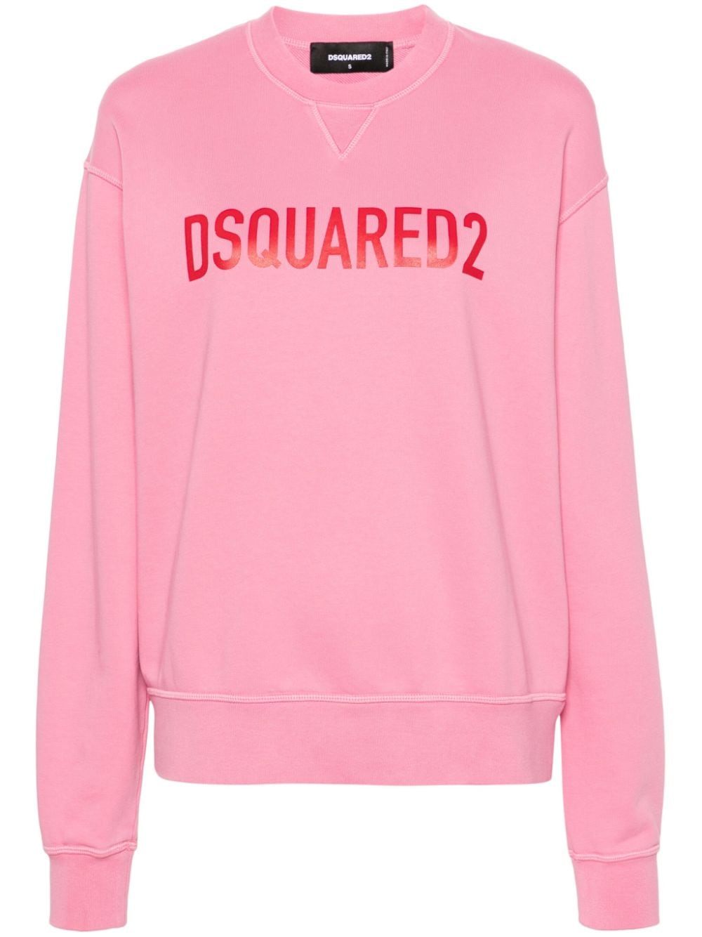 DSQUARED2 logo-print cotton sweatshirt - Pink von DSQUARED2