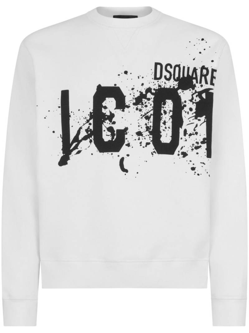 DSQUARED2 logo-print cotton sweatshirt - White von DSQUARED2