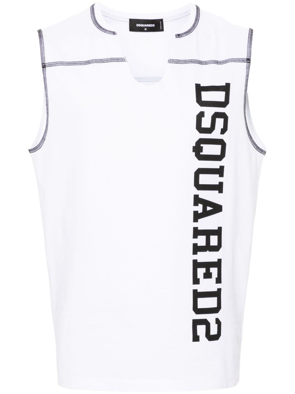 Dsquared2 logo-print cotton tank top - White von Dsquared2