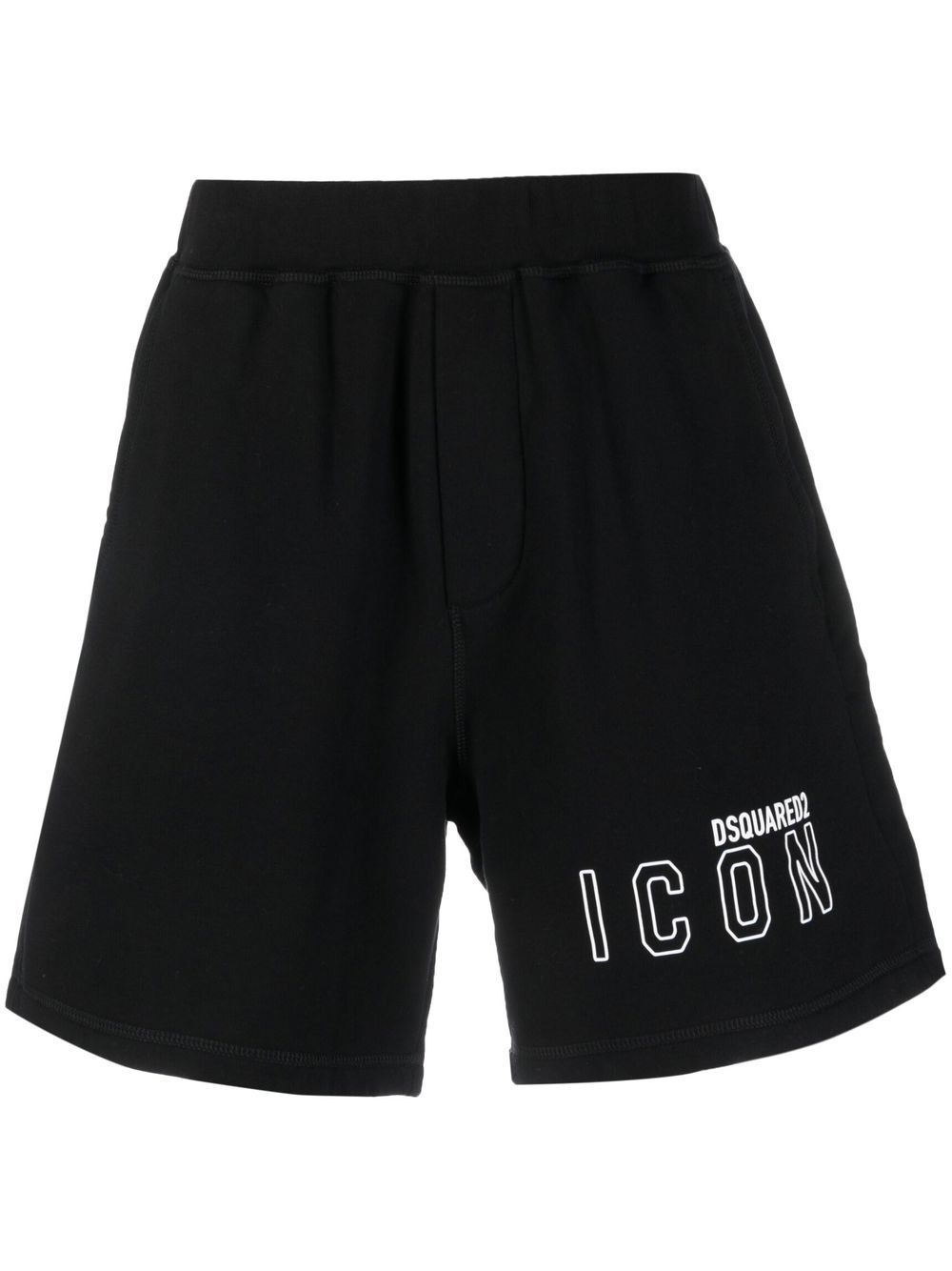 DSQUARED2 logo print cotton track shorts - Black von DSQUARED2