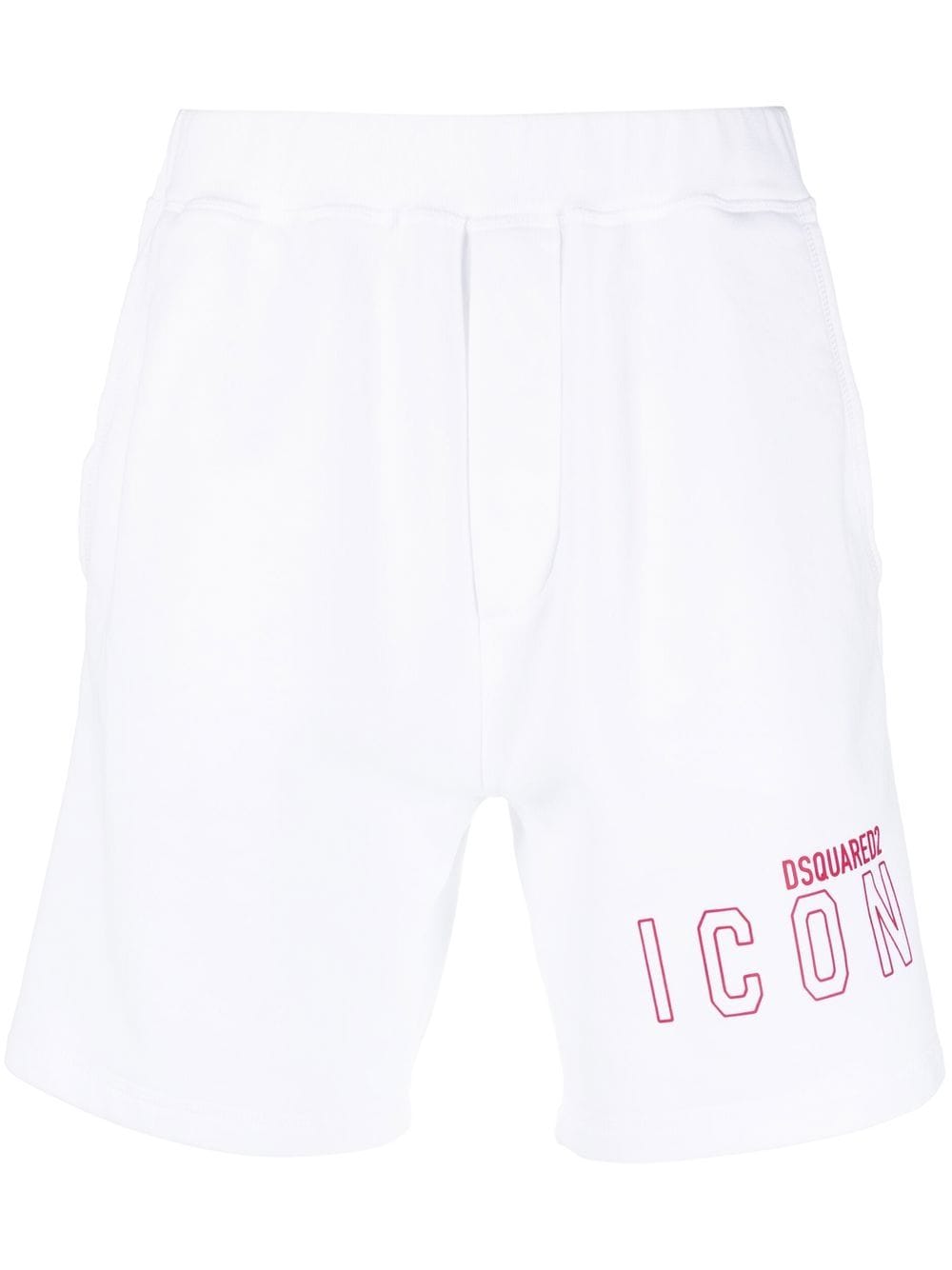 DSQUARED2 logo print cotton track shorts - White von DSQUARED2