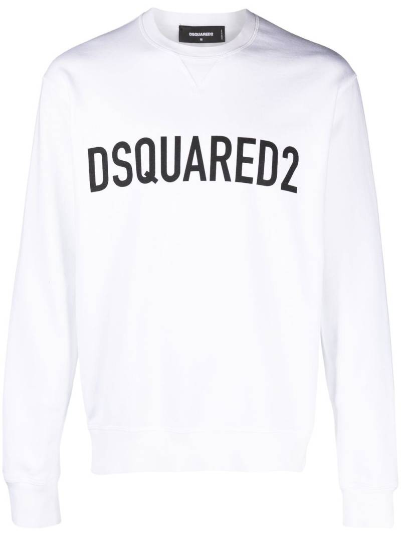 DSQUARED2 logo-print crew-neck sweatshirt - White von DSQUARED2