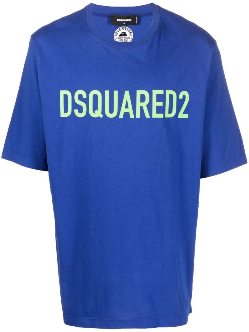 DSQUARED2 logo-print detail T-shirt - Blue von DSQUARED2