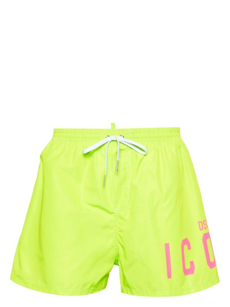 DSQUARED2 logo-print elasticated-waistband swim shorts - Green von DSQUARED2