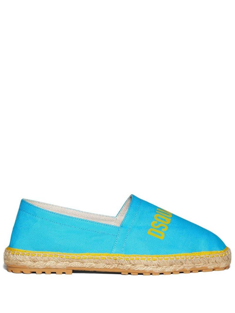 DSQUARED2 logo-print espadrilles - Blue von DSQUARED2