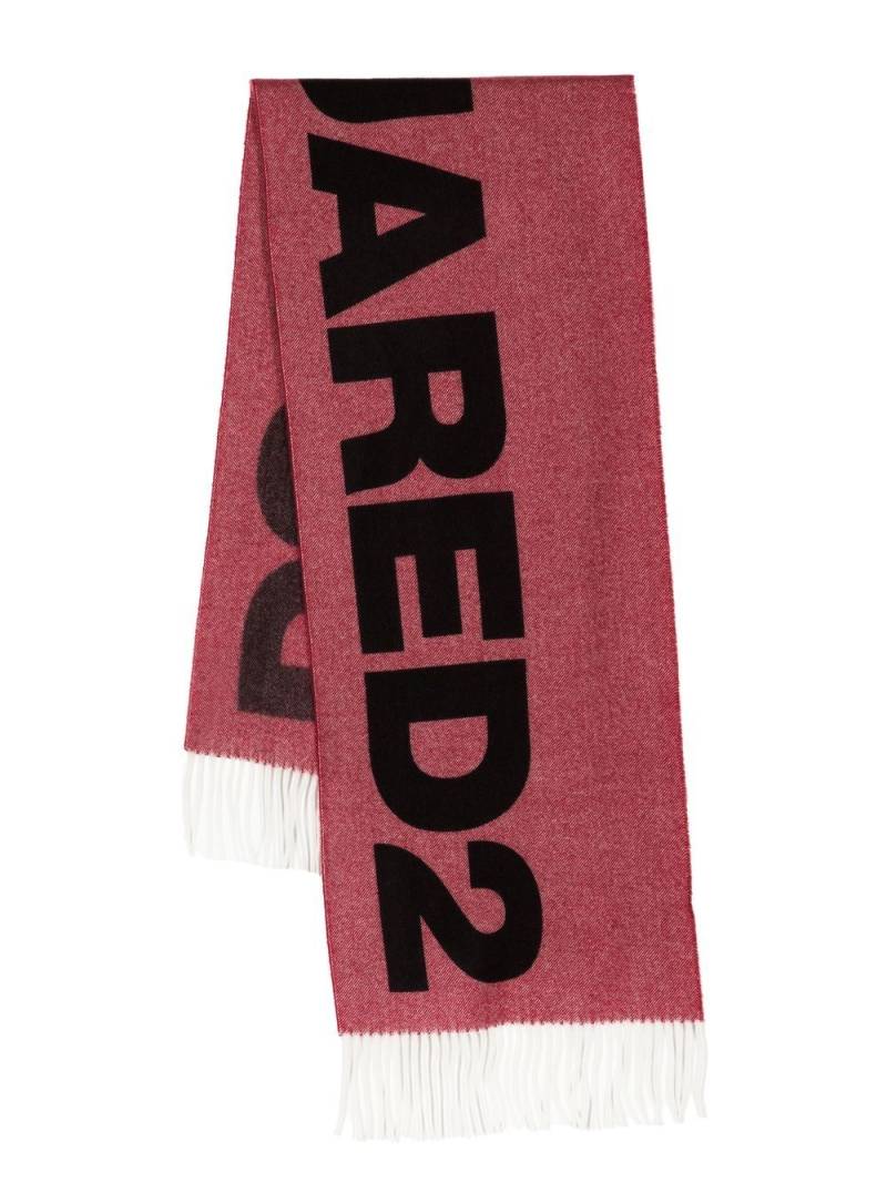 DSQUARED2 logo-print frayed-trim scarf von DSQUARED2