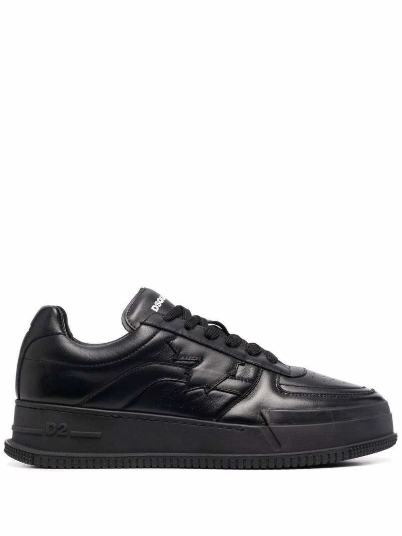 DSQUARED2 logo-print lace-up sneakers - Black von DSQUARED2