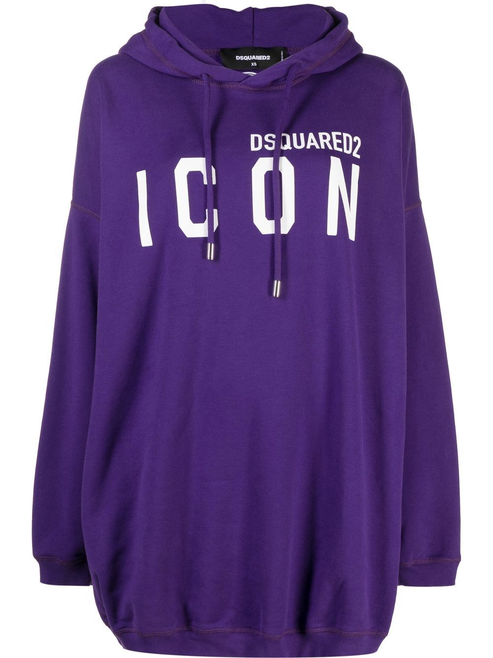 DSQUARED2 logo-print oversize hoodie - Purple von DSQUARED2