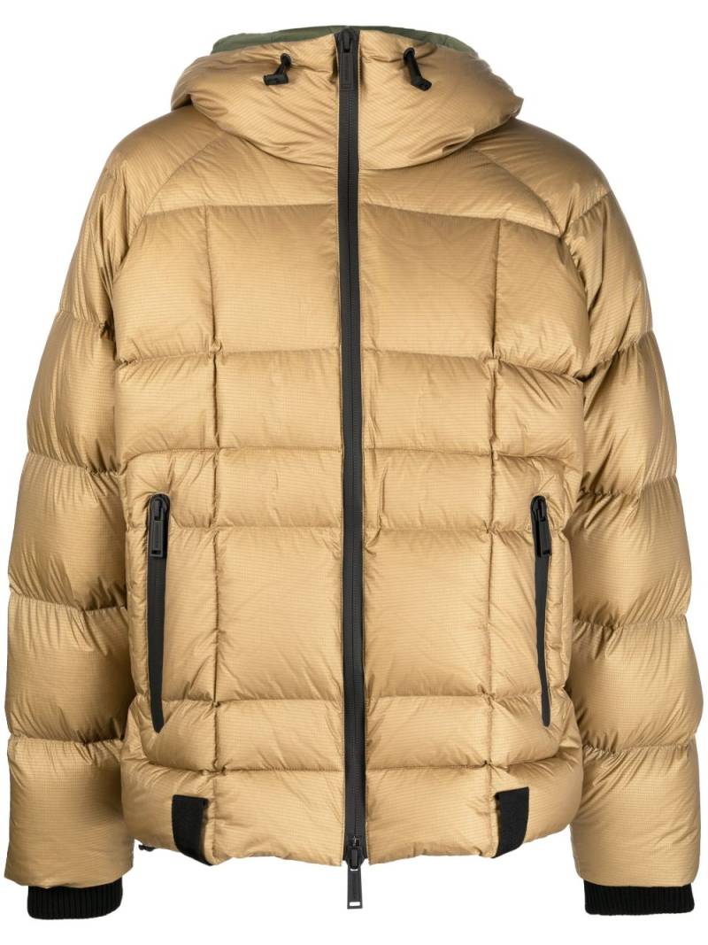 DSQUARED2 logo-print padded hooded jacket - Brown von DSQUARED2