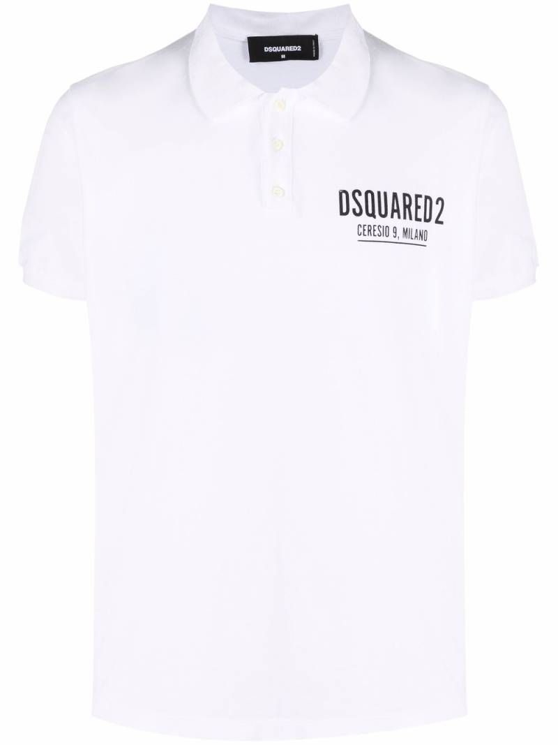 DSQUARED2 logo-print polo shirt - White von DSQUARED2