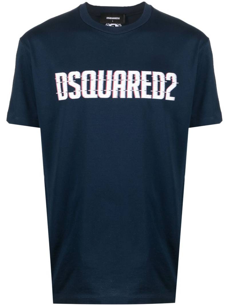 DSQUARED2 logo-print short-sleeve T-shirt - Blue von DSQUARED2