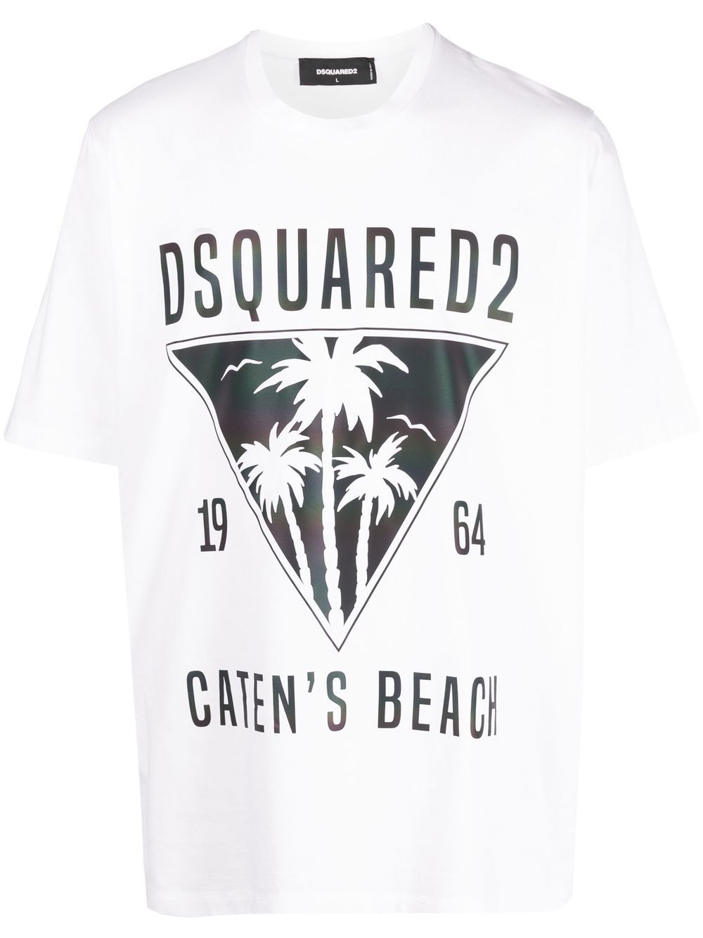 DSQUARED2 logo-print short-sleeved T-shirt - White von DSQUARED2