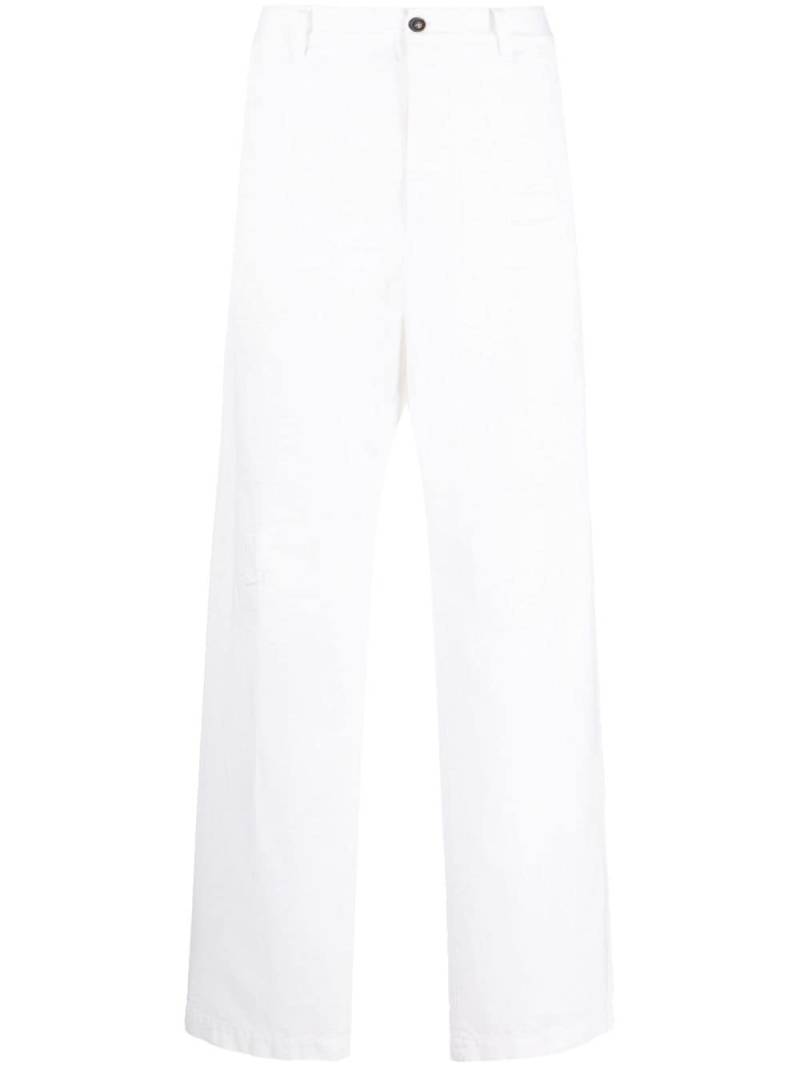 DSQUARED2 logo-print straight-leg trousers - White von DSQUARED2