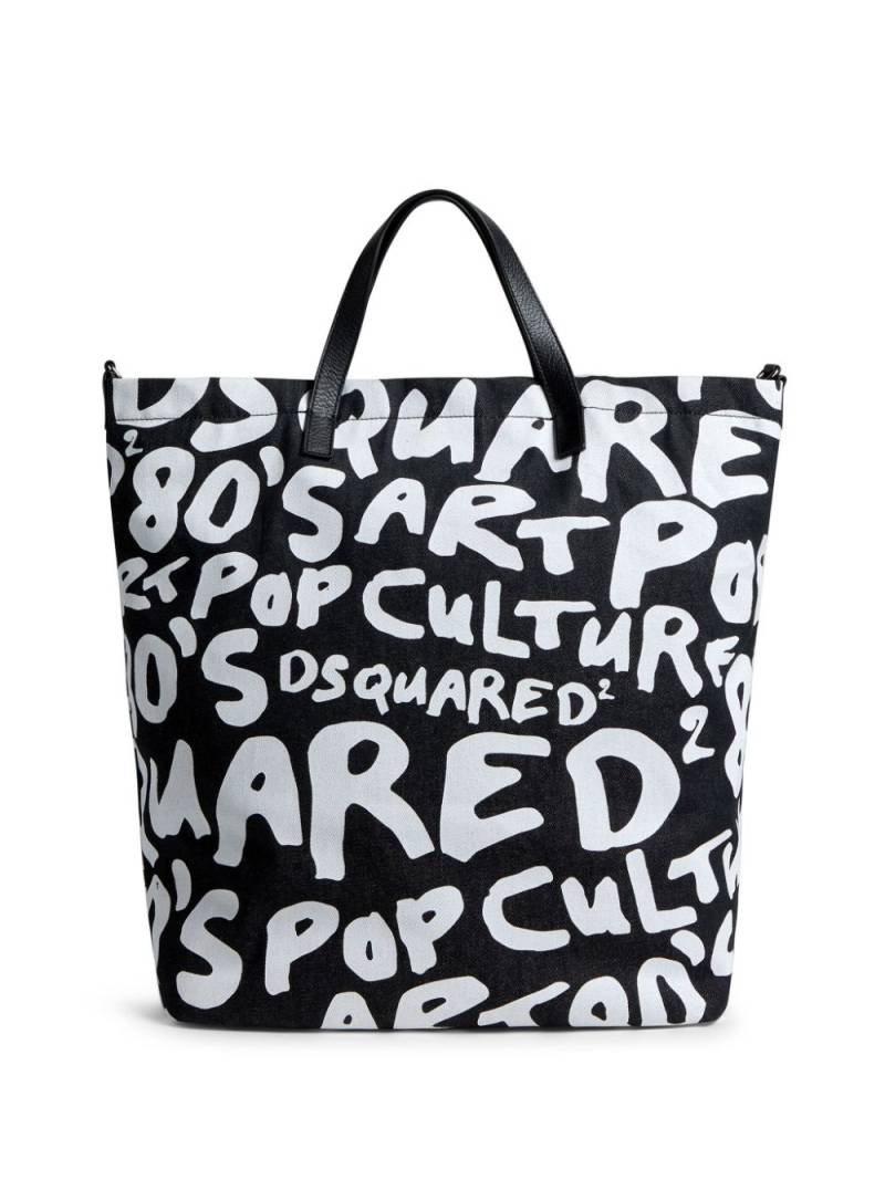 DSQUARED2 logo-print tote bag - Black von DSQUARED2