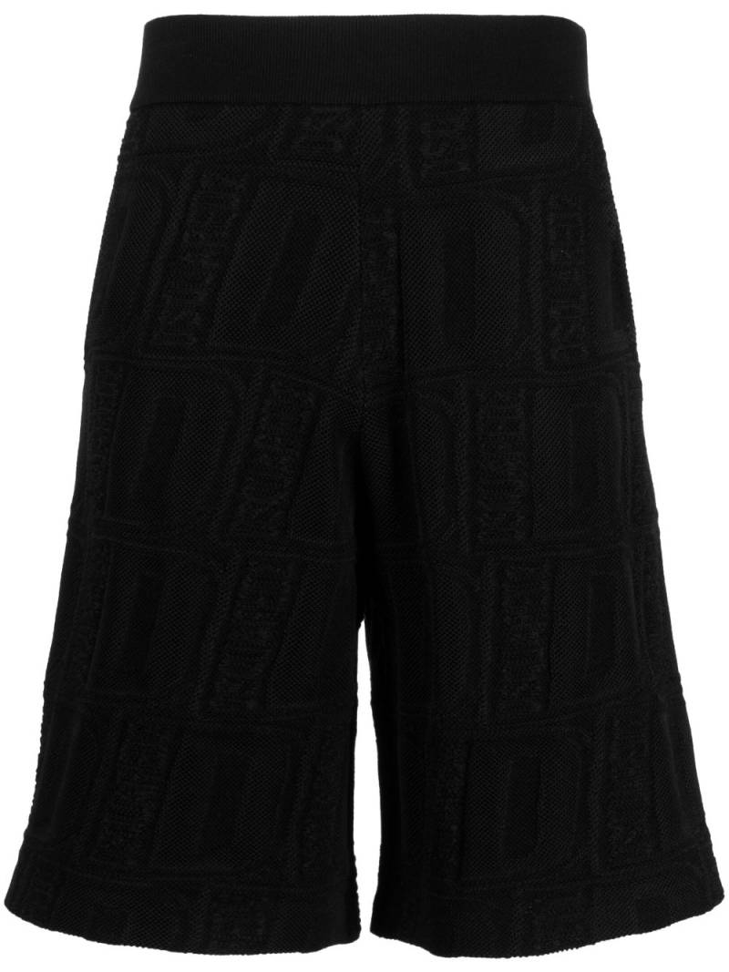 DSQUARED2 logo-print waffle-knit shorts - Black von DSQUARED2