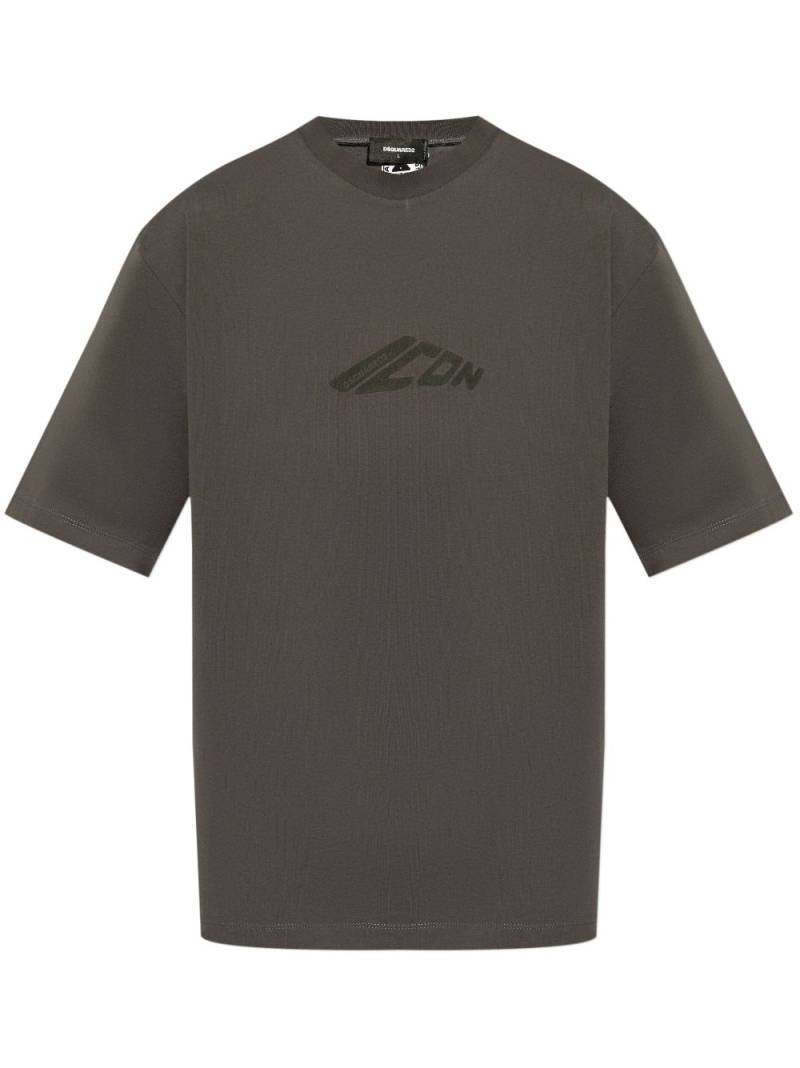 DSQUARED2 logo-printed crew neck T-shirt - Brown von DSQUARED2