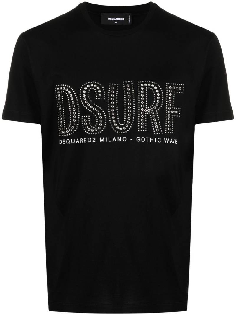 DSQUARED2 logo-studded short-sleeve T-shirt - Black von DSQUARED2