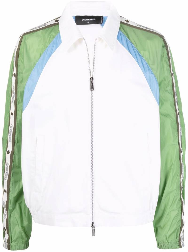 DSQUARED2 logo-tape bomber jacket - White von DSQUARED2