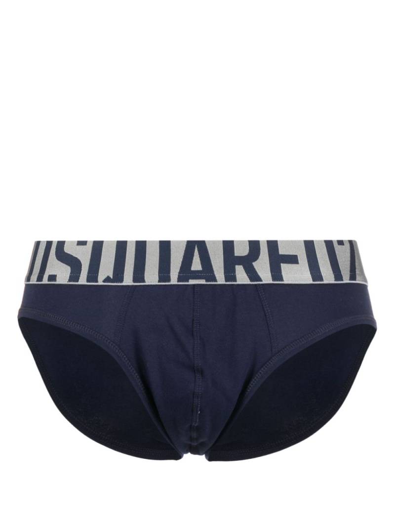 DSQUARED2 logo-tape elasticated briefs - Blue von DSQUARED2