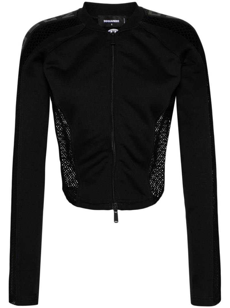 DSQUARED2 logo-tape mesh jacket - Black von DSQUARED2