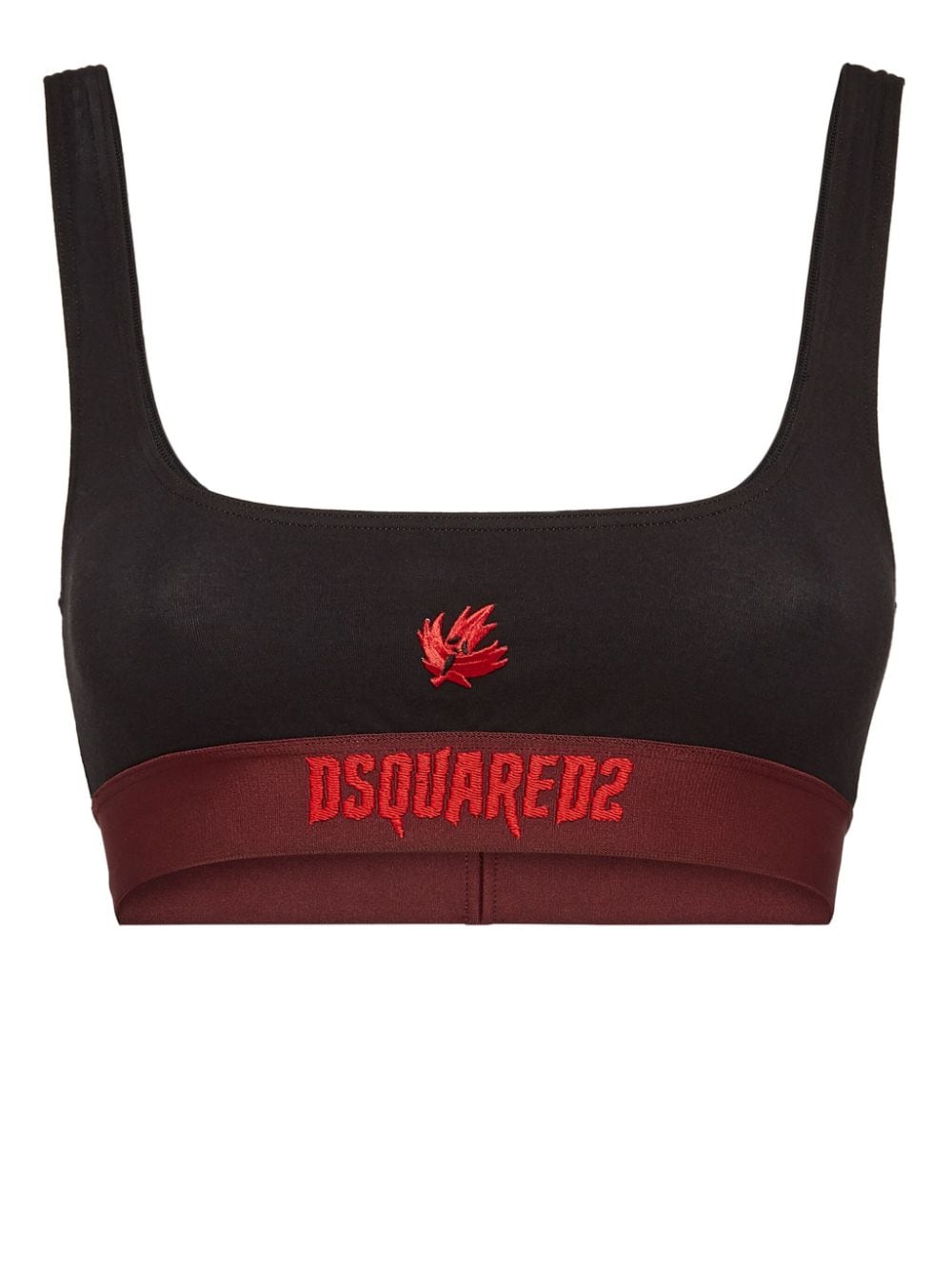 DSQUARED2 logo-underband bandeau bra - Black von DSQUARED2