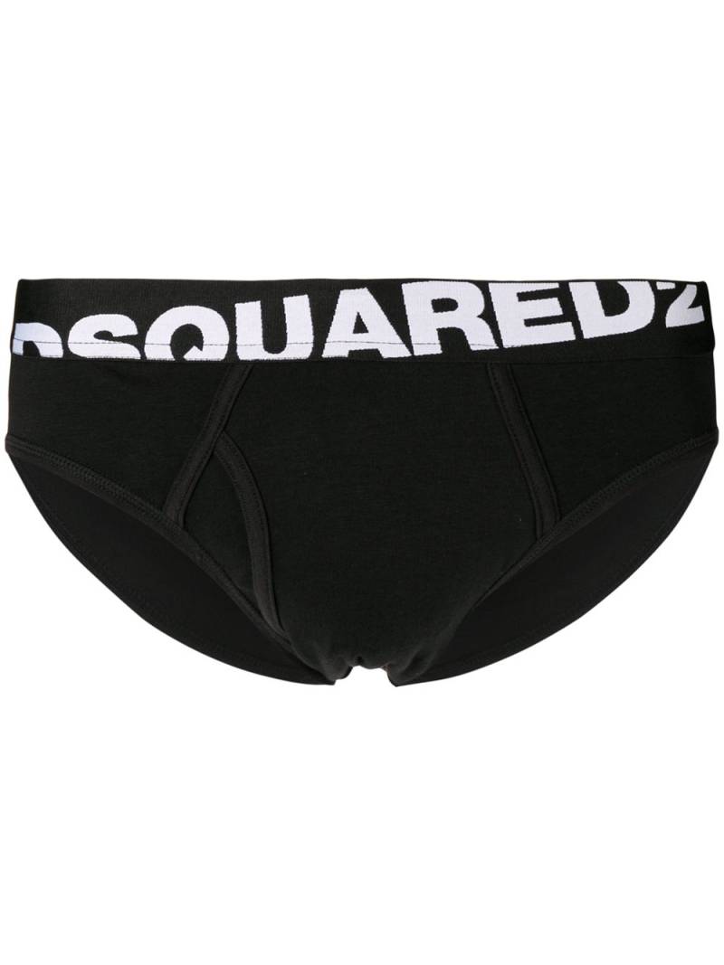 DSQUARED2 logo waistband briefs - Black von DSQUARED2