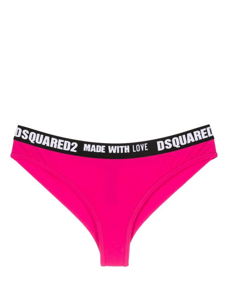 DSQUARED2 logo-waistband briefs - Pink von DSQUARED2