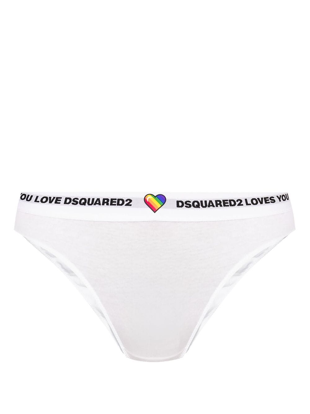 DSQUARED2 logo-waistband briefs - White von DSQUARED2