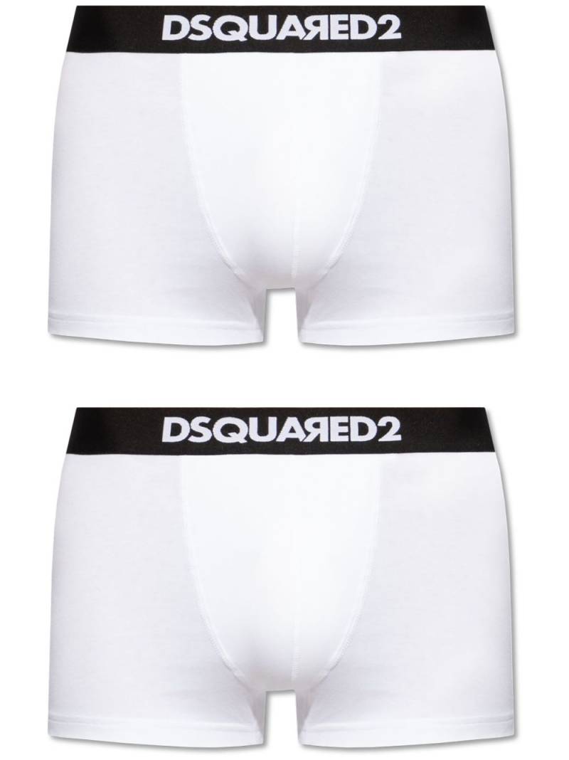 DSQUARED2 logo-waistband stretch-cotton boxers (pack of two) - White von DSQUARED2