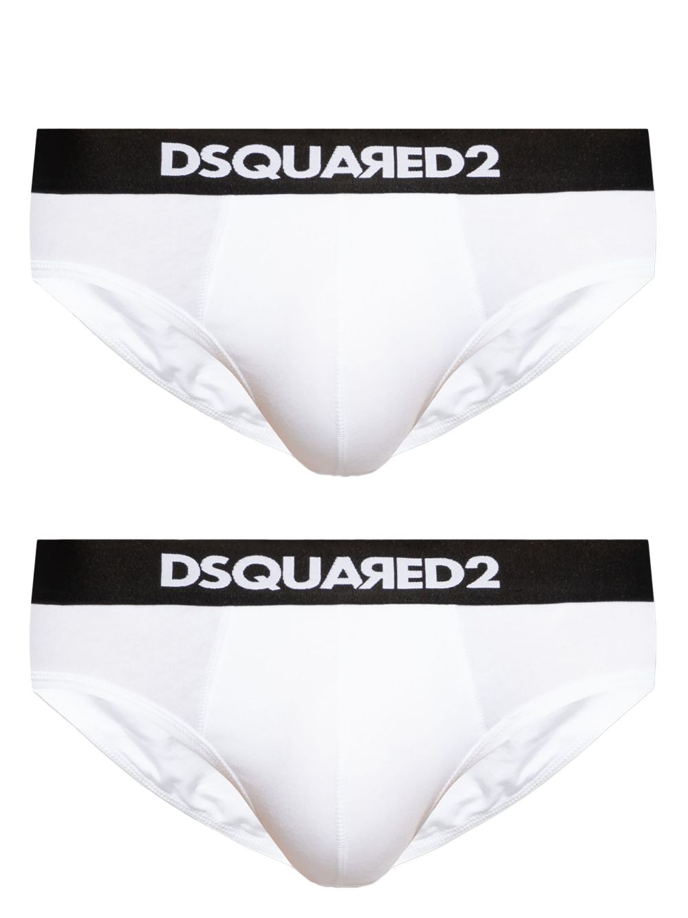 DSQUARED2 logo-waistband stretch-cotton briefs (pack of two) - White von DSQUARED2