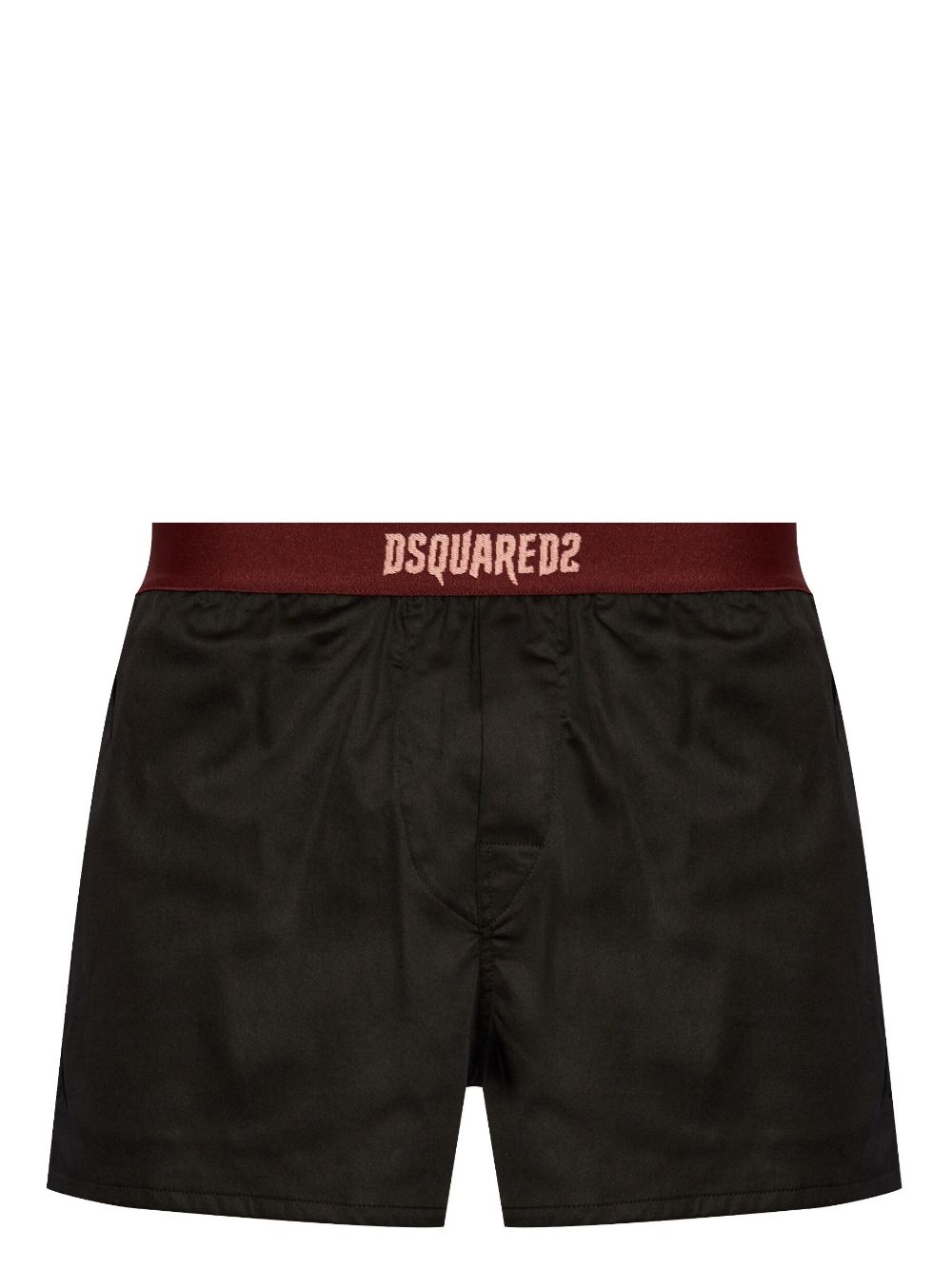 DSQUARED2 logo-waistband stretch-cotton pajama shorts - Black von DSQUARED2