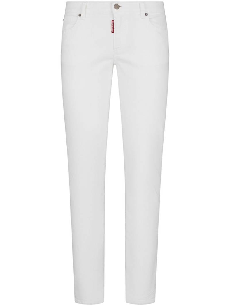 DSQUARED2 low-rise slim-cut jeans - White von DSQUARED2