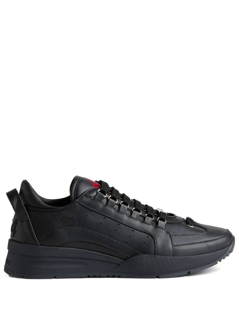 DSQUARED2 low-top leather sneakers - Black von DSQUARED2