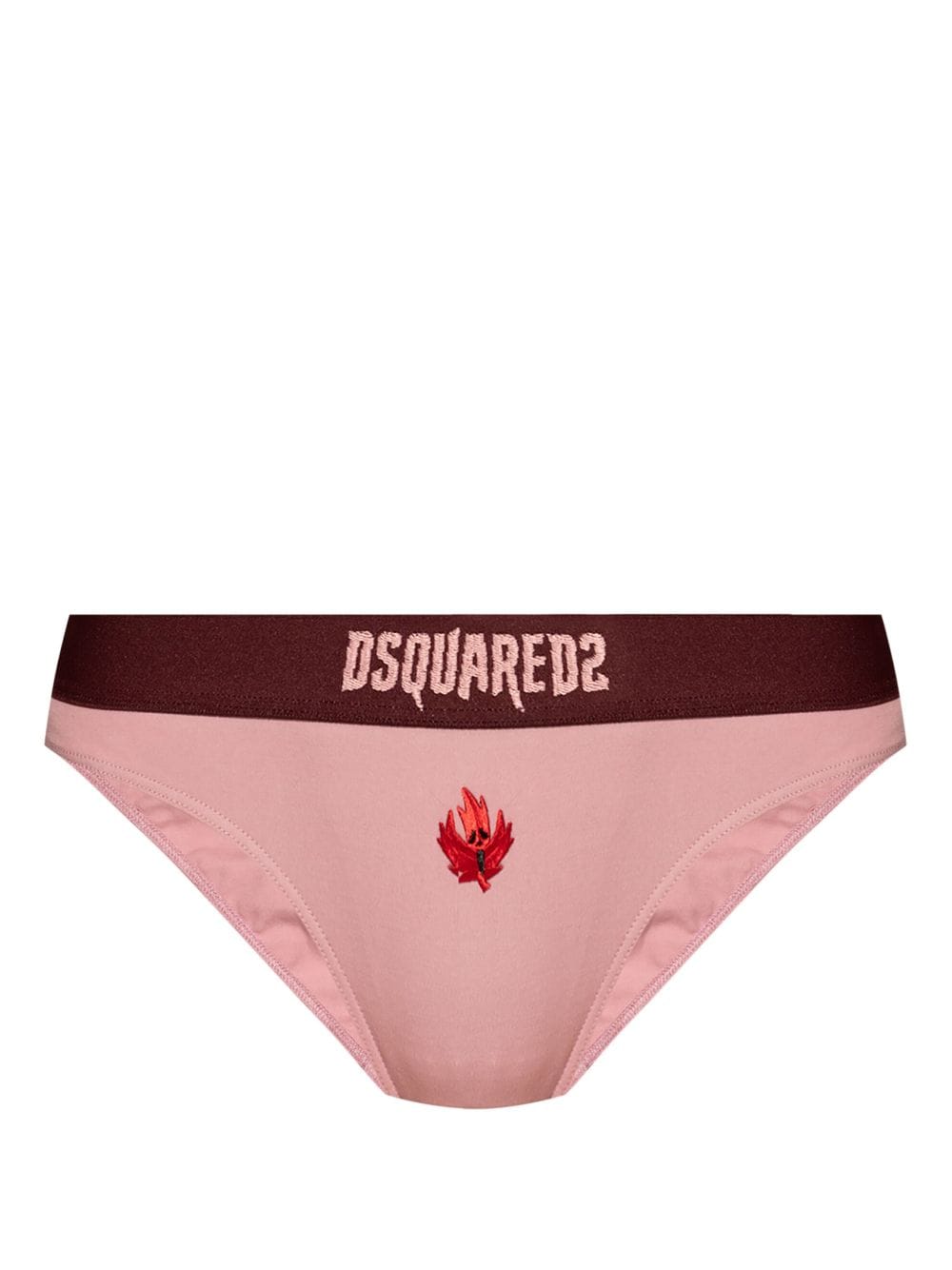 DSQUARED2 maple leaf-embroidered briefs - Pink von DSQUARED2