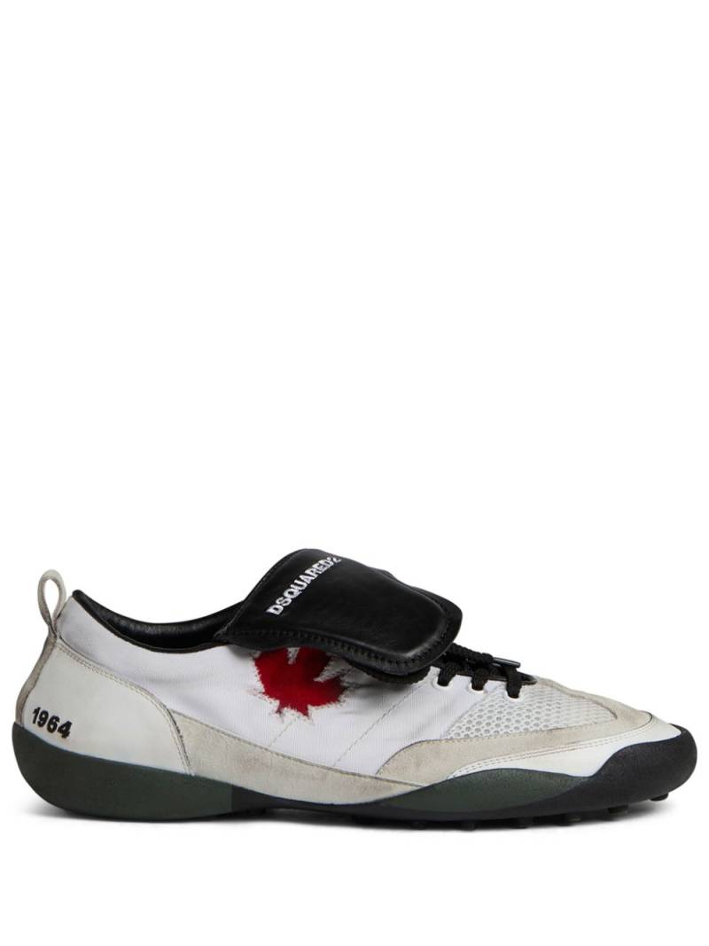 DSQUARED2 maple-leaf leather sneakers - Neutrals von DSQUARED2