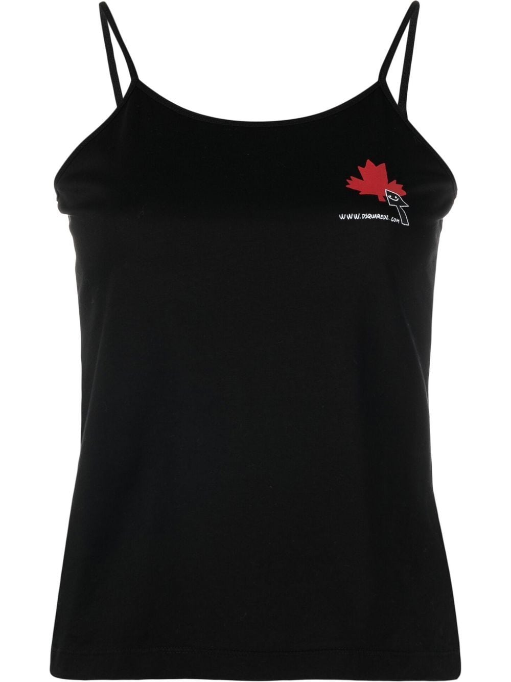 DSQUARED2 maple leaf logo-print vest top - Black von DSQUARED2